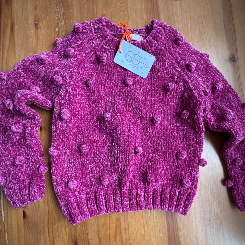 EGG New York pink sweater size 5/6 nwt